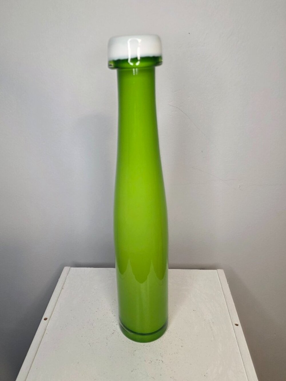 Crate & Barrel Green Pop Vase 15.5" Vase Poland NWT